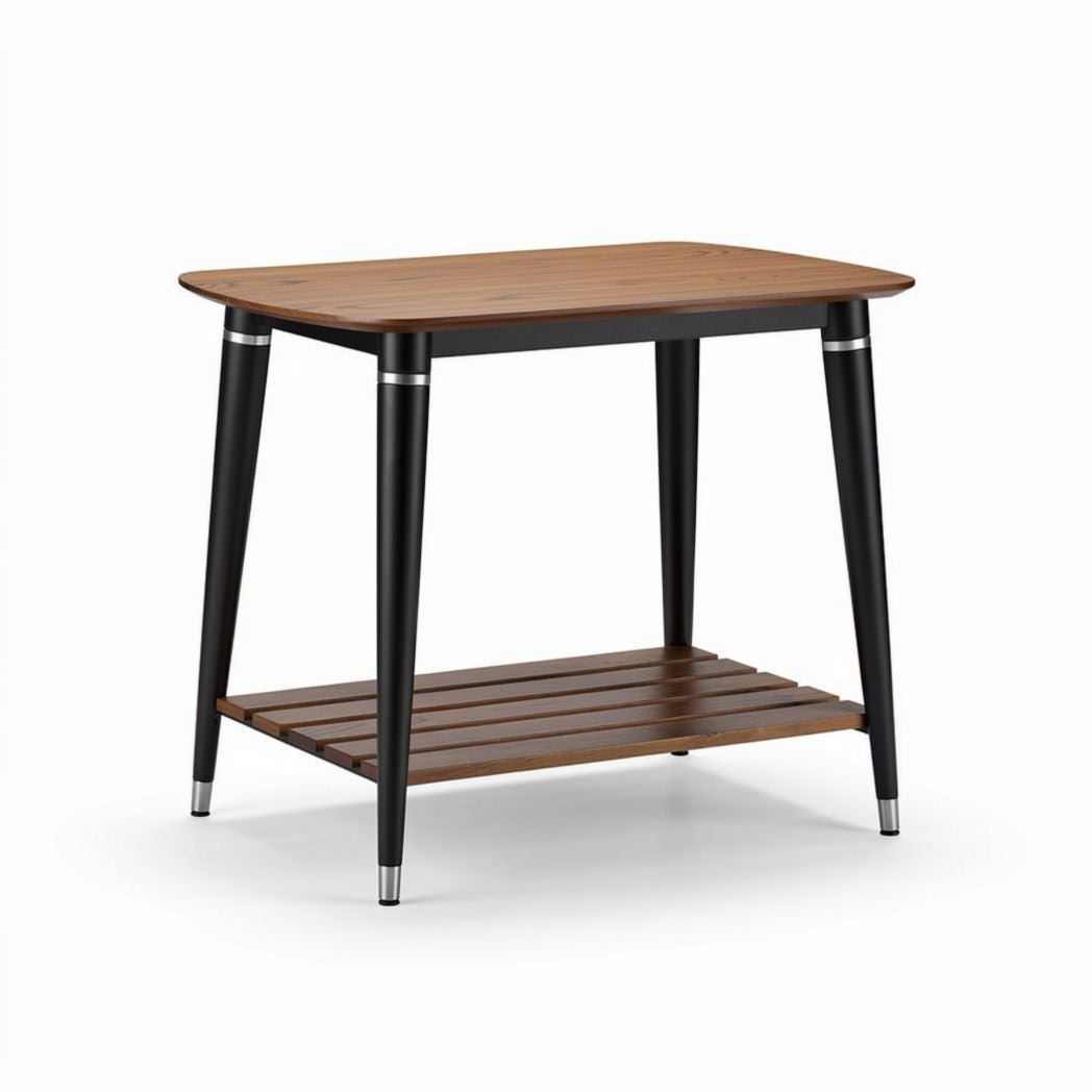 Wooden Coffee Table with Lower Shelf for Living Room, Made of Solid Wood, 60 x 40 x 75cm