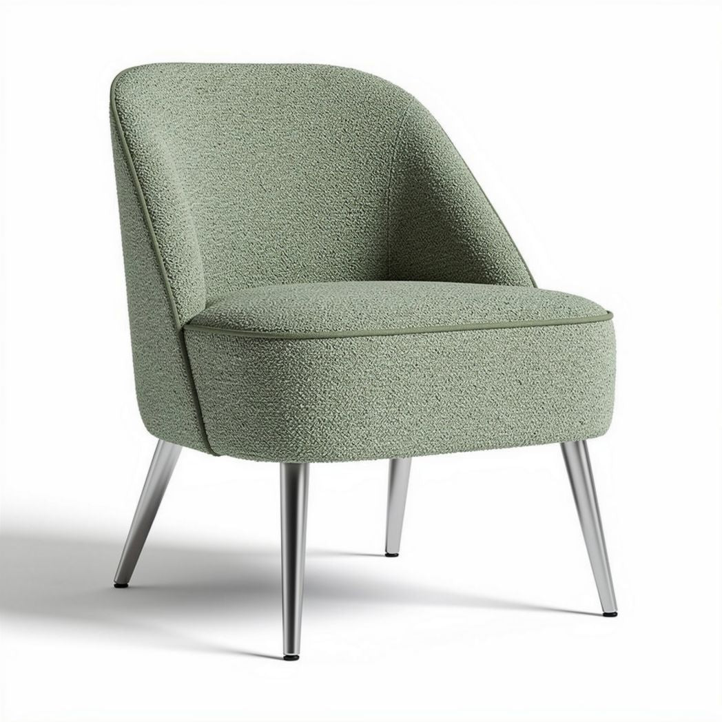 Velvet Accent Chair for Living Room Seating – Velvet and Wood – 70 x 70 x 70cm