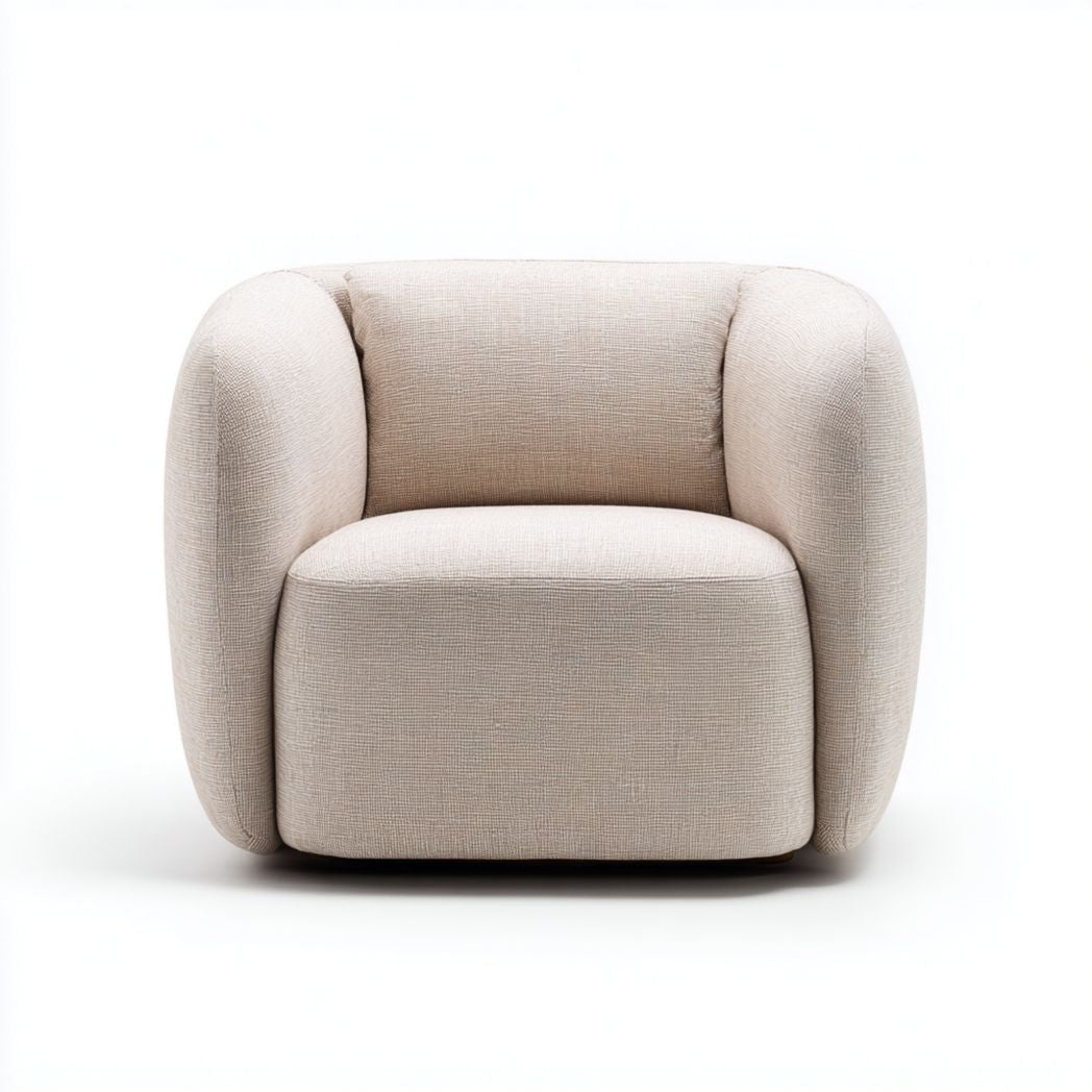 Fabric Armchair for Living Room Seating – Polyester and Wood – 75 x 80 x 85cm
