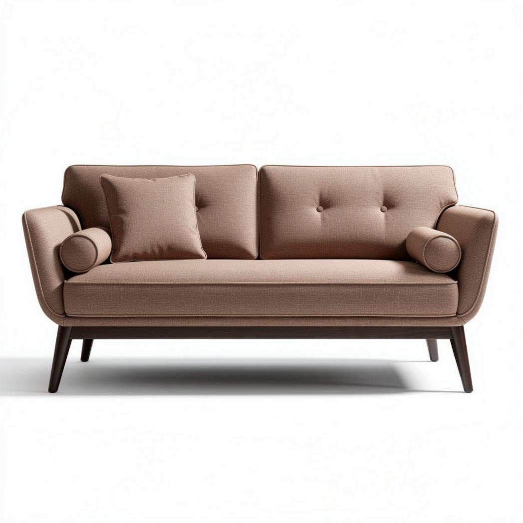 Sheepskin Upholstered Sofa for Living Room – 180 x 90 x 75cm
