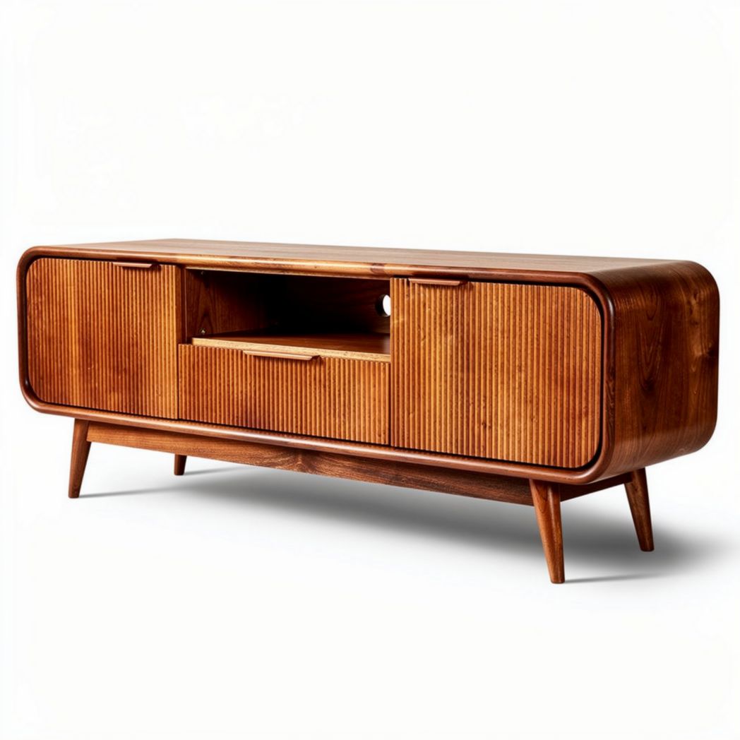 Wooden TV Stand with Storage Compartments – For Living Room Use – Made from Solid Wood – 120 x 40 x 50cm